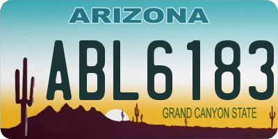 AZ license plate ABL6183