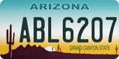 AZ license plate ABL6207