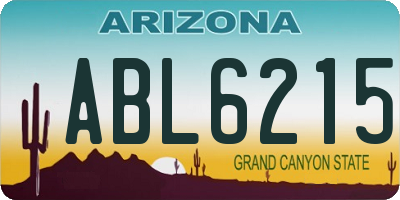 AZ license plate ABL6215