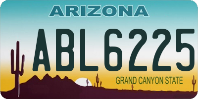 AZ license plate ABL6225