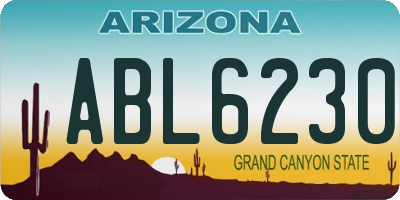 AZ license plate ABL6230