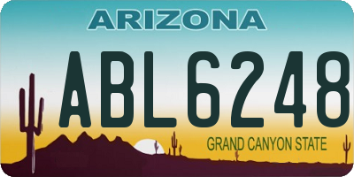 AZ license plate ABL6248