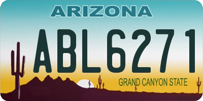 AZ license plate ABL6271