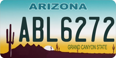 AZ license plate ABL6272