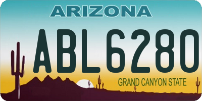 AZ license plate ABL6280