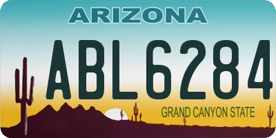 AZ license plate ABL6284