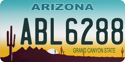 AZ license plate ABL6288