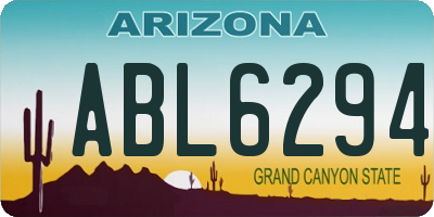 AZ license plate ABL6294