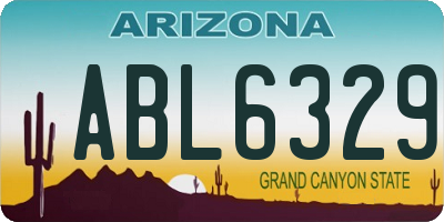 AZ license plate ABL6329