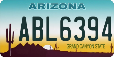 AZ license plate ABL6394