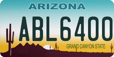 AZ license plate ABL6400