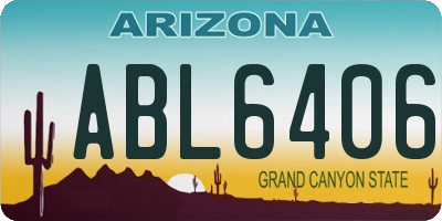 AZ license plate ABL6406