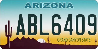AZ license plate ABL6409