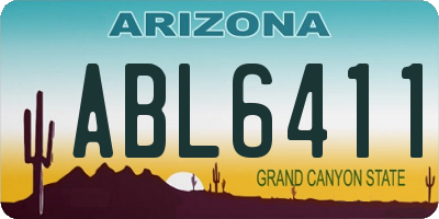 AZ license plate ABL6411