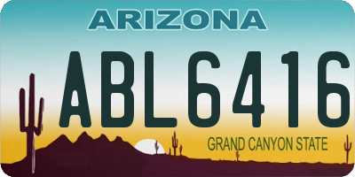 AZ license plate ABL6416