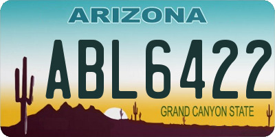 AZ license plate ABL6422