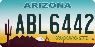 AZ license plate ABL6442