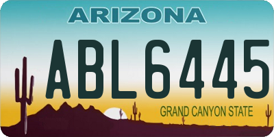 AZ license plate ABL6445