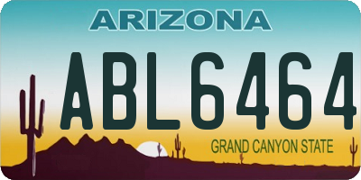 AZ license plate ABL6464
