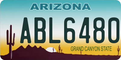 AZ license plate ABL6480