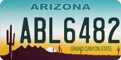 AZ license plate ABL6482