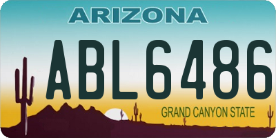 AZ license plate ABL6486