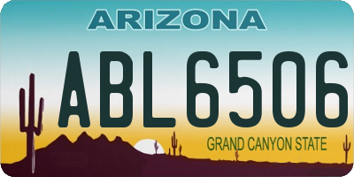 AZ license plate ABL6506