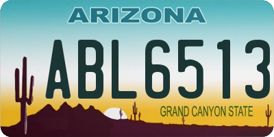 AZ license plate ABL6513