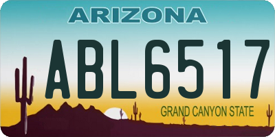 AZ license plate ABL6517