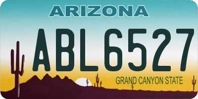 AZ license plate ABL6527