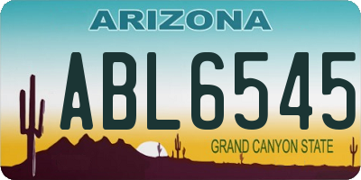 AZ license plate ABL6545