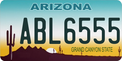 AZ license plate ABL6555