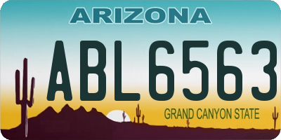 AZ license plate ABL6563