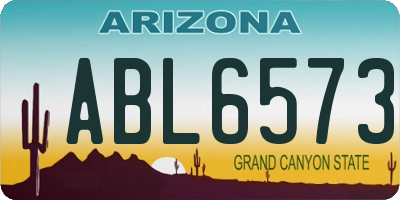 AZ license plate ABL6573