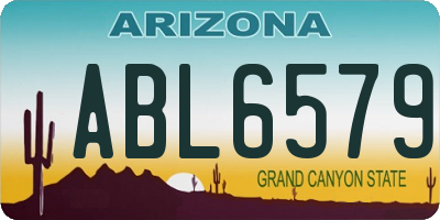 AZ license plate ABL6579