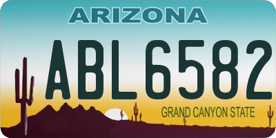 AZ license plate ABL6582