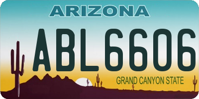 AZ license plate ABL6606