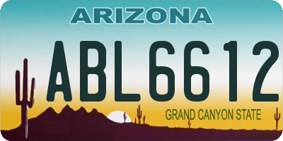 AZ license plate ABL6612
