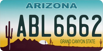 AZ license plate ABL6662