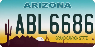 AZ license plate ABL6686
