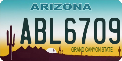 AZ license plate ABL6709
