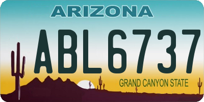 AZ license plate ABL6737