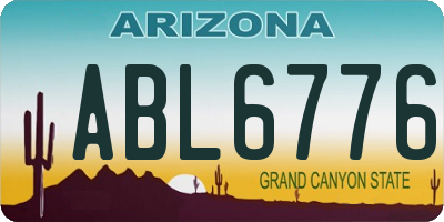 AZ license plate ABL6776