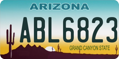 AZ license plate ABL6823