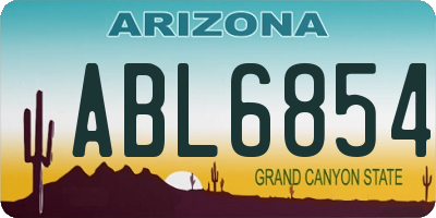 AZ license plate ABL6854