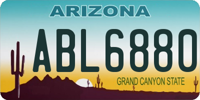 AZ license plate ABL6880