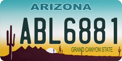 AZ license plate ABL6881