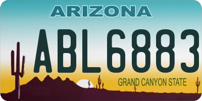 AZ license plate ABL6883