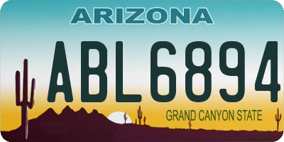AZ license plate ABL6894