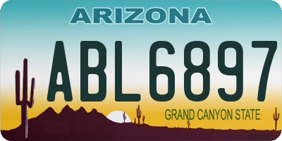 AZ license plate ABL6897